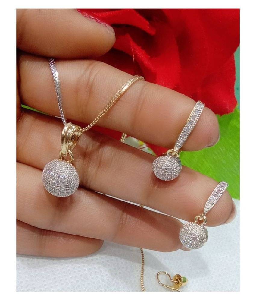 Sunhari Jewels Silver Pendant set ( Pack of 1 ) Sunhari Jewels Silver Pendant set ( Pack of 1 )