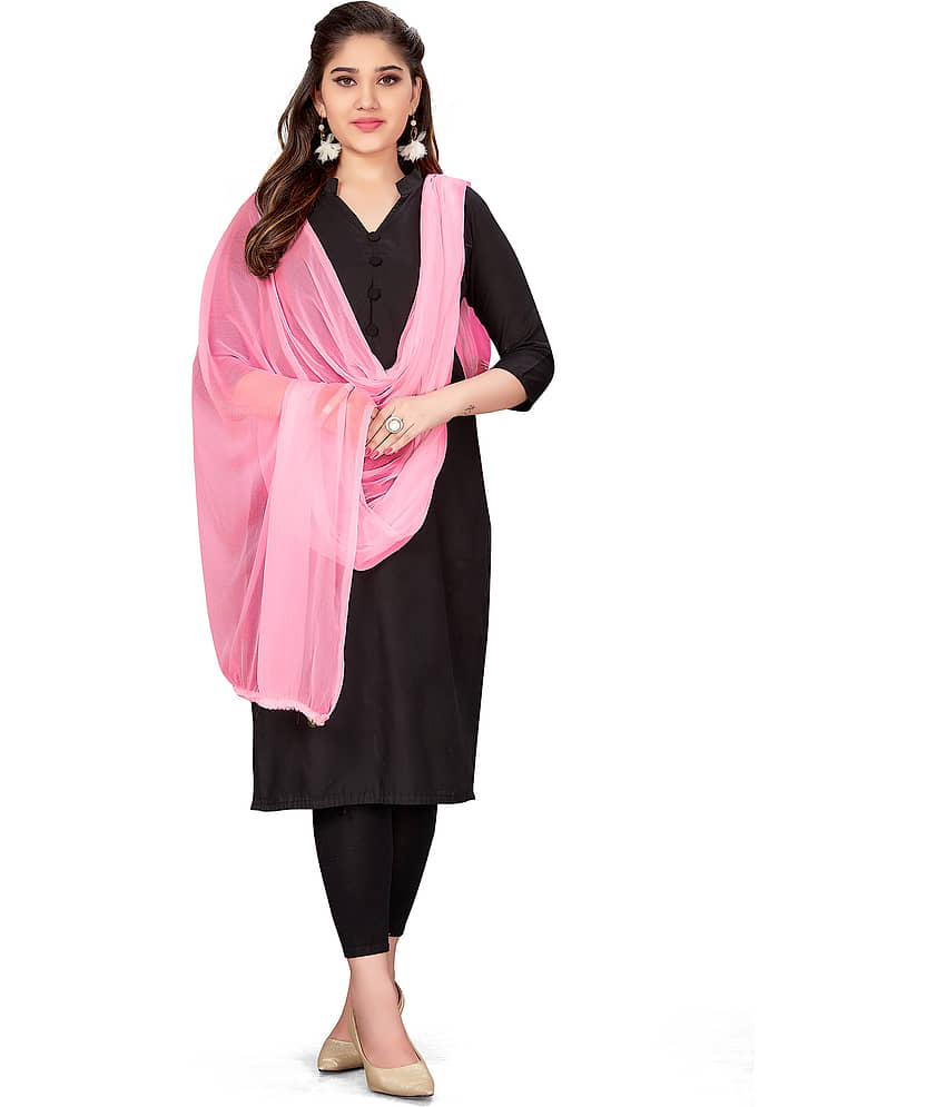 TULSI (CRAFTED WITH HEART) Women Chiffon Dupatta ( Pink , Pack of 1 ) - Dupattas & Shawls | Buy online on ZillyBuy