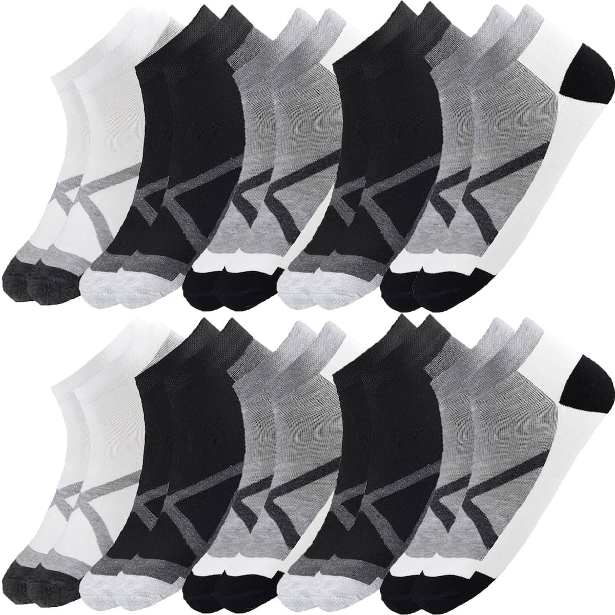 hicode - Blended Multicolor Men's Ankle Length Socks ( Pack of 10 ) hicode - Blended Multicolor Men's Ankle Length Socks ( Pack of 10 )