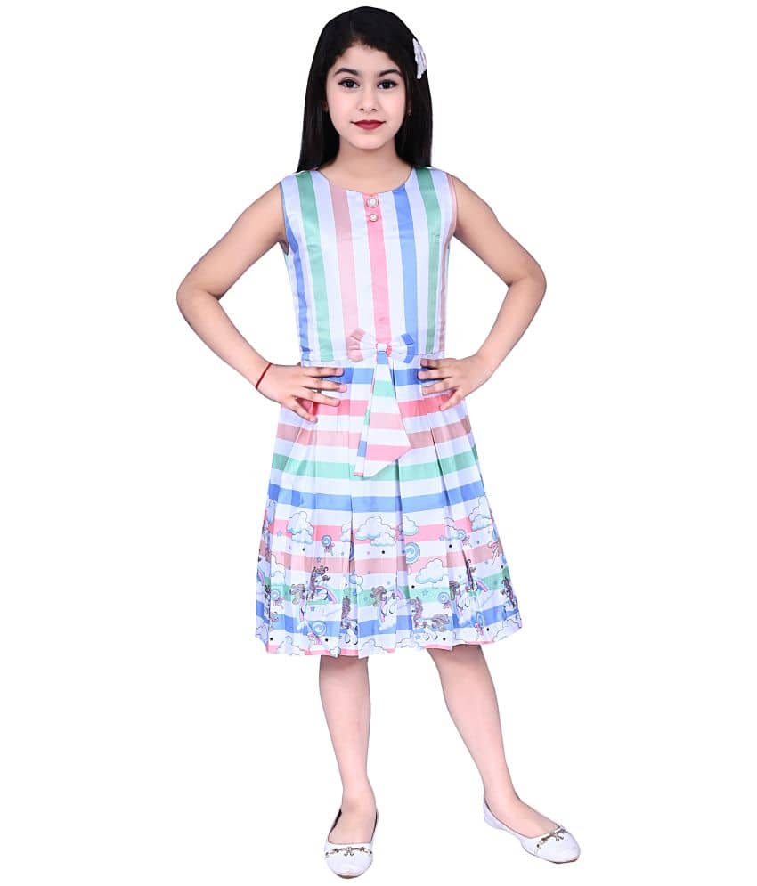 Arshia Fashions Satin A-line Dress For Girls ( Pack of 1 , Pink )