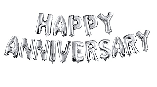 Blooms Mall SILVER Anniversary foil Balloon Blooms Mall SILVER Anniversary foil Balloon