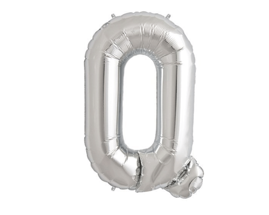     			Blooms Mall Unique Alphabet Foil Balloon -S (Silver)