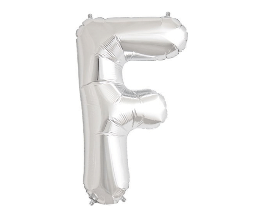     			Blooms Mall Unique Alphabet Foil Balloon -F (Silver)