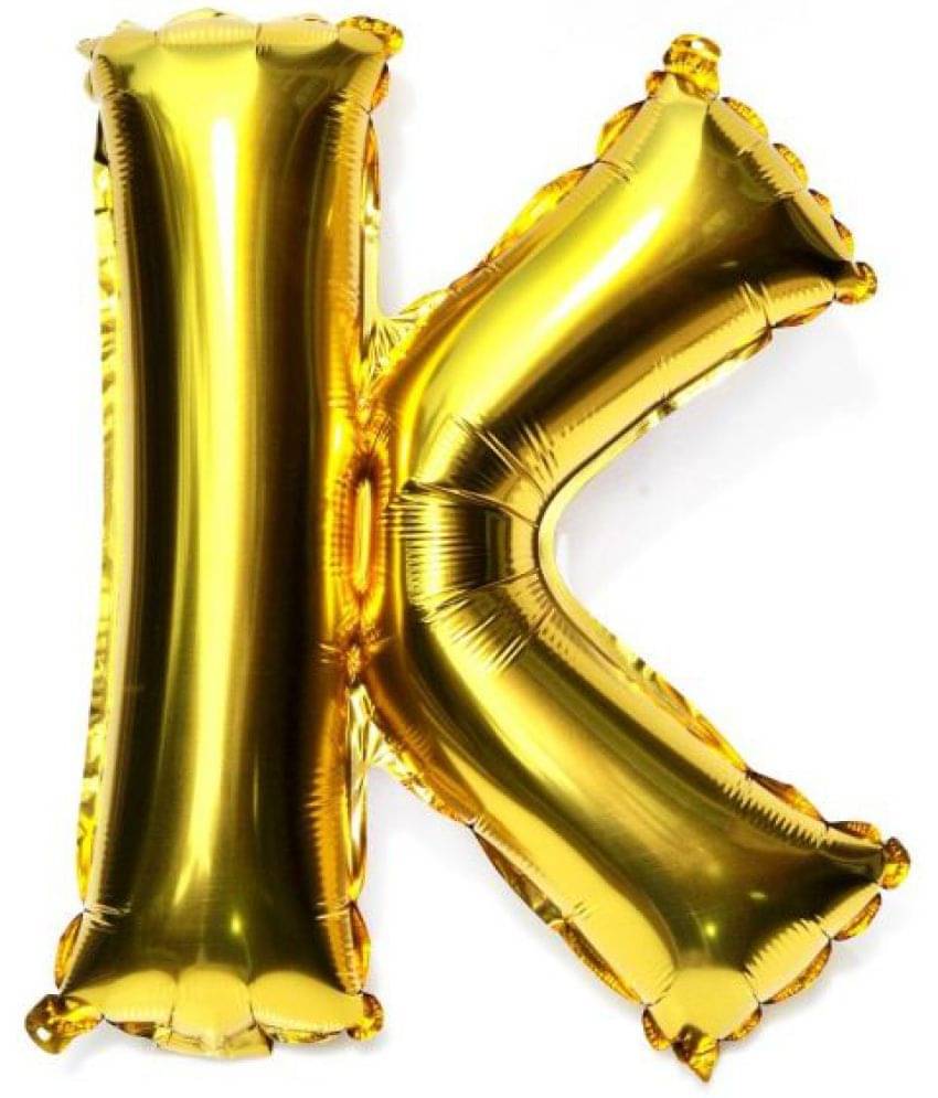     			Blooms Mall Unique Alphabet Foil Balloon -K (Golden)