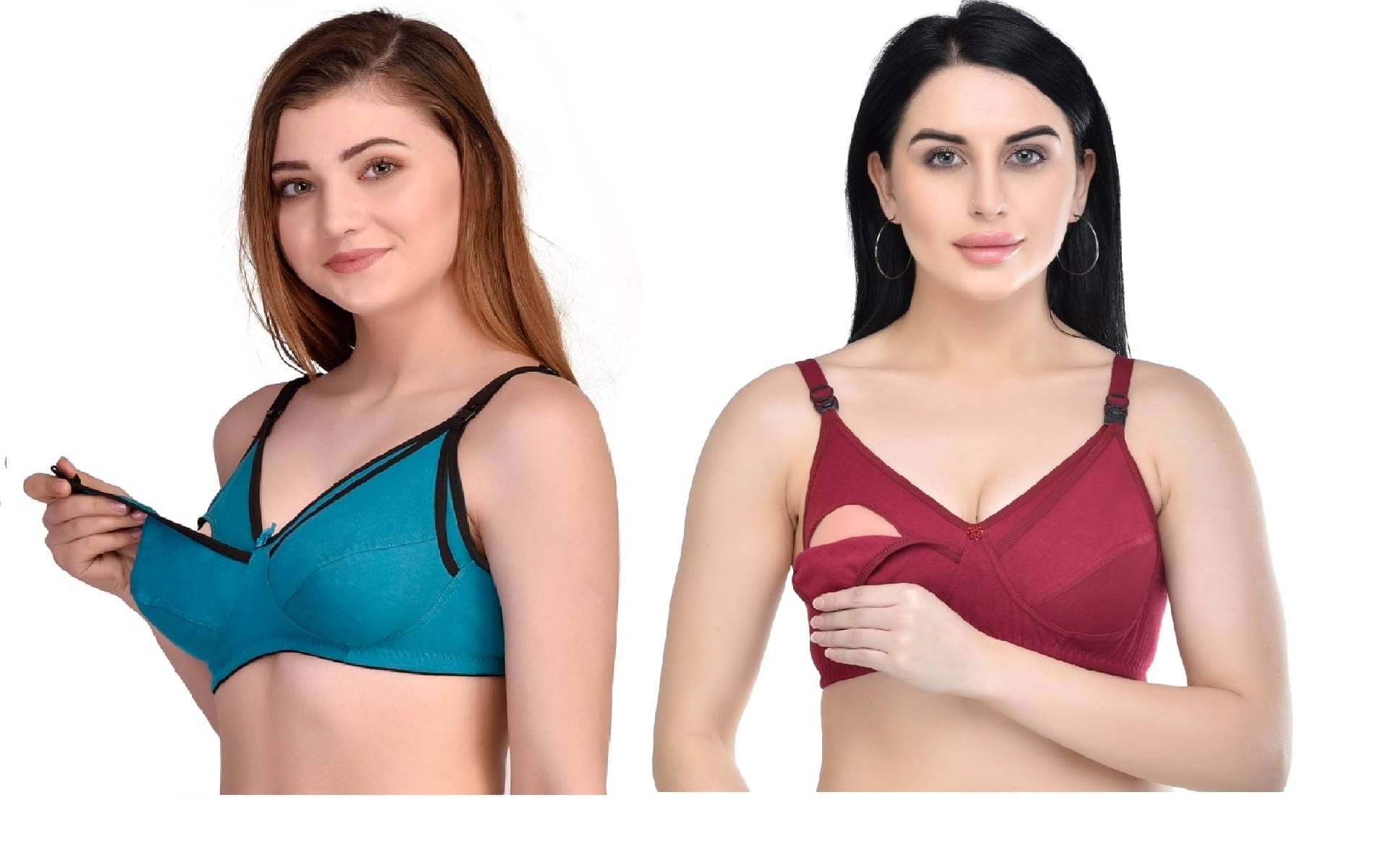 Desiprime Pack of 2 Cotton Blend Non Padded Women's Everyday Bra ( Multicolor ) Desiprime Pack of 2 Cotton Blend Non Padded Women's Everyday Bra ( Multicolor )