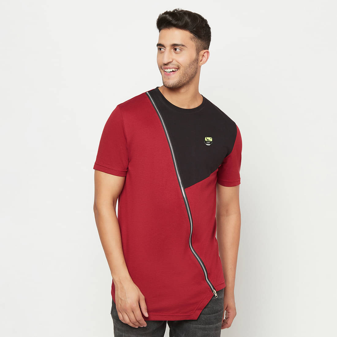     			Glito Pack of 1 Cotton Blend Regular Fit Men's T-Shirt ( Maroon )