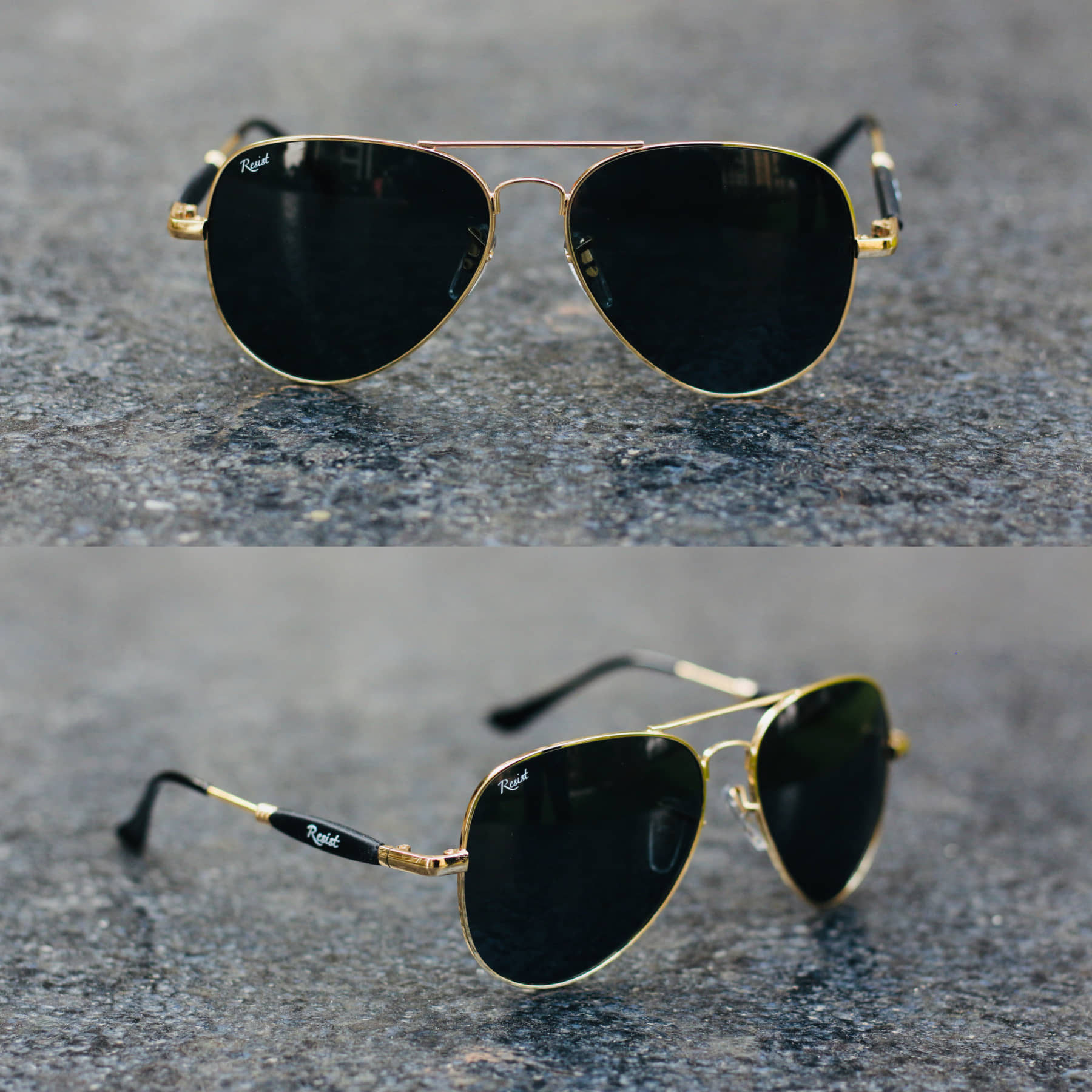 RESIST EYEWEAR Rose Gold Pilot Sunglasses ( Pack of 1 ) - Sunglasses | Buy online on ZillyBuy