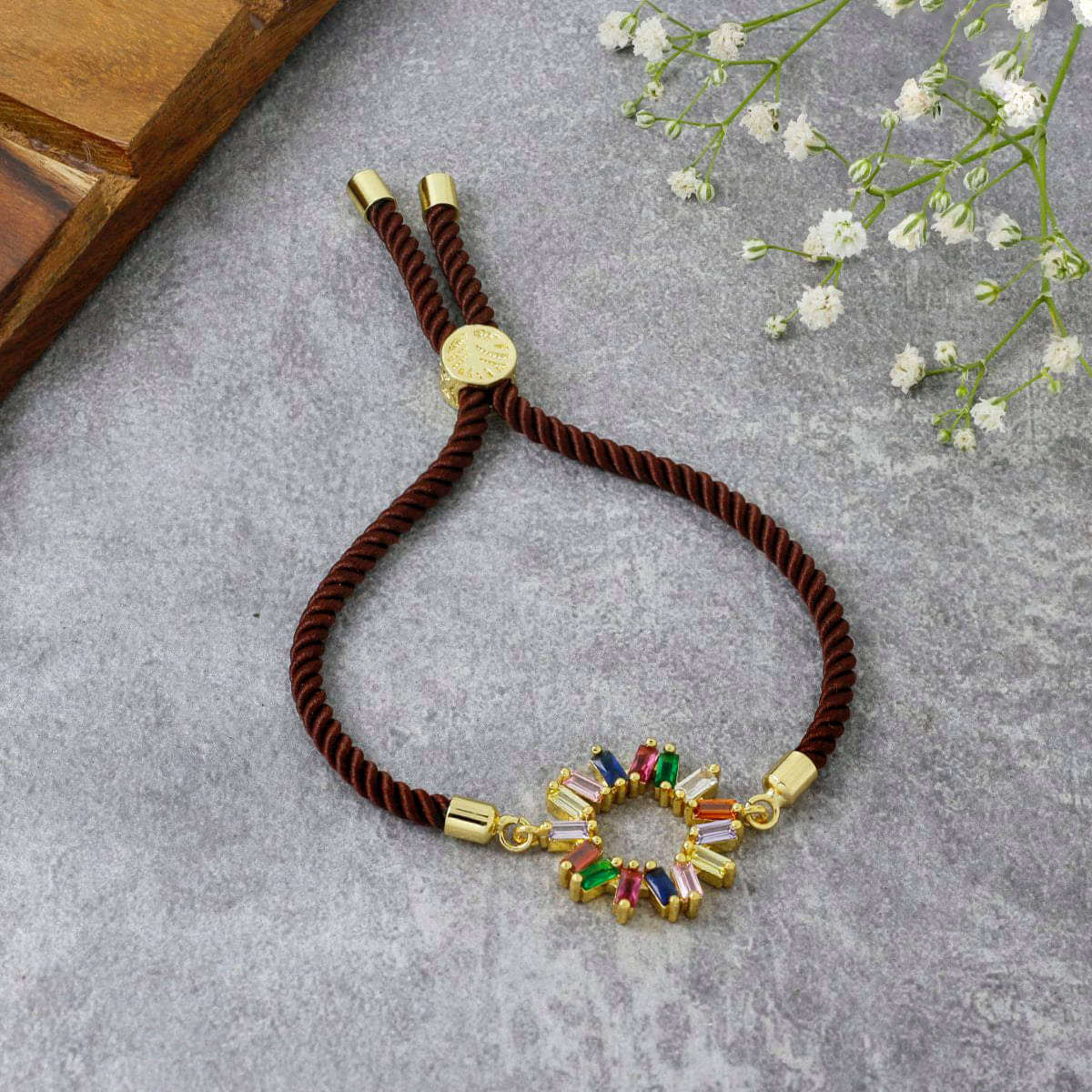     			ZIVOM - Brown Bracelet ( Pack of 1 )