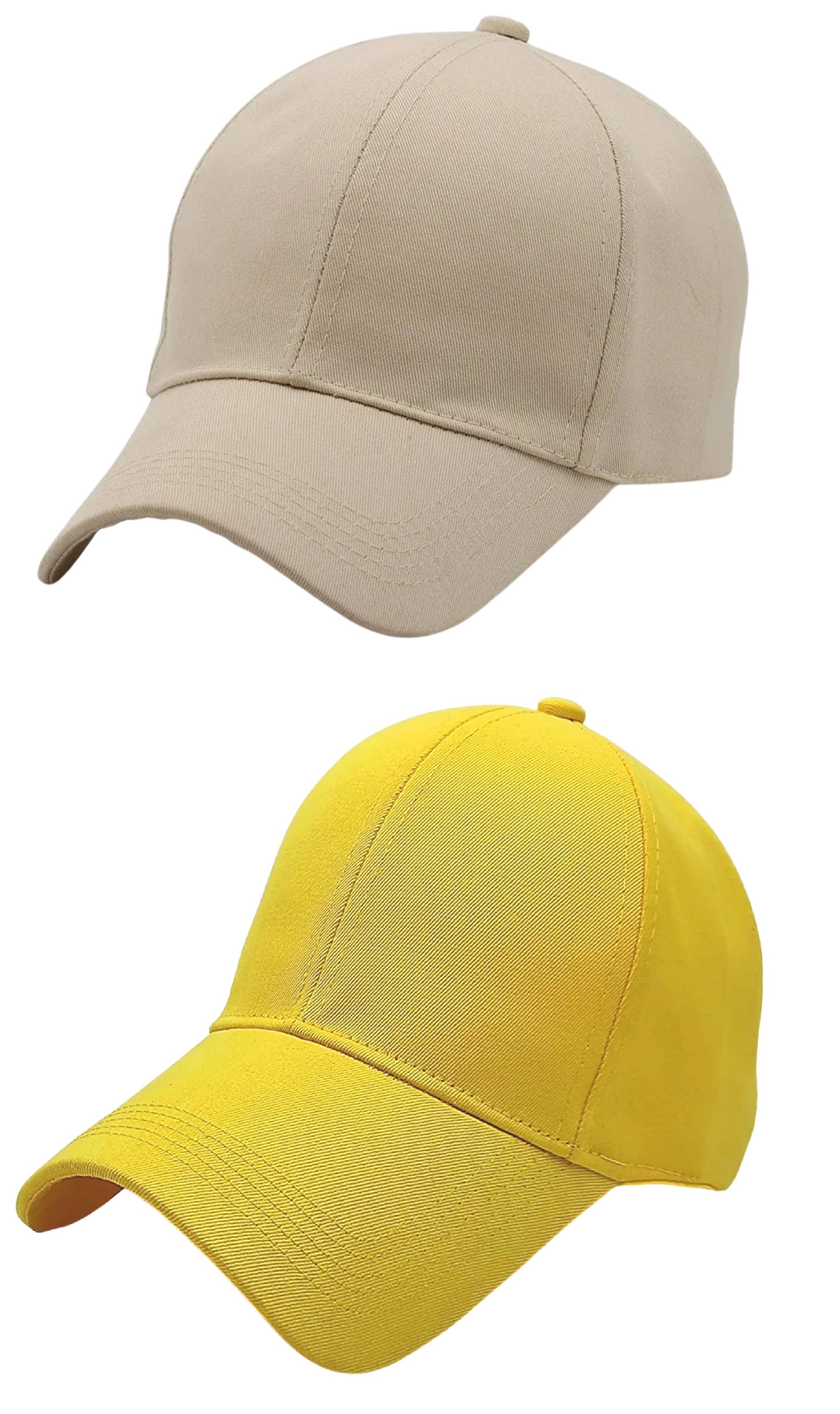 Zacharias - 100% Cotton Beige Men's Cap ( Pack of 2 )