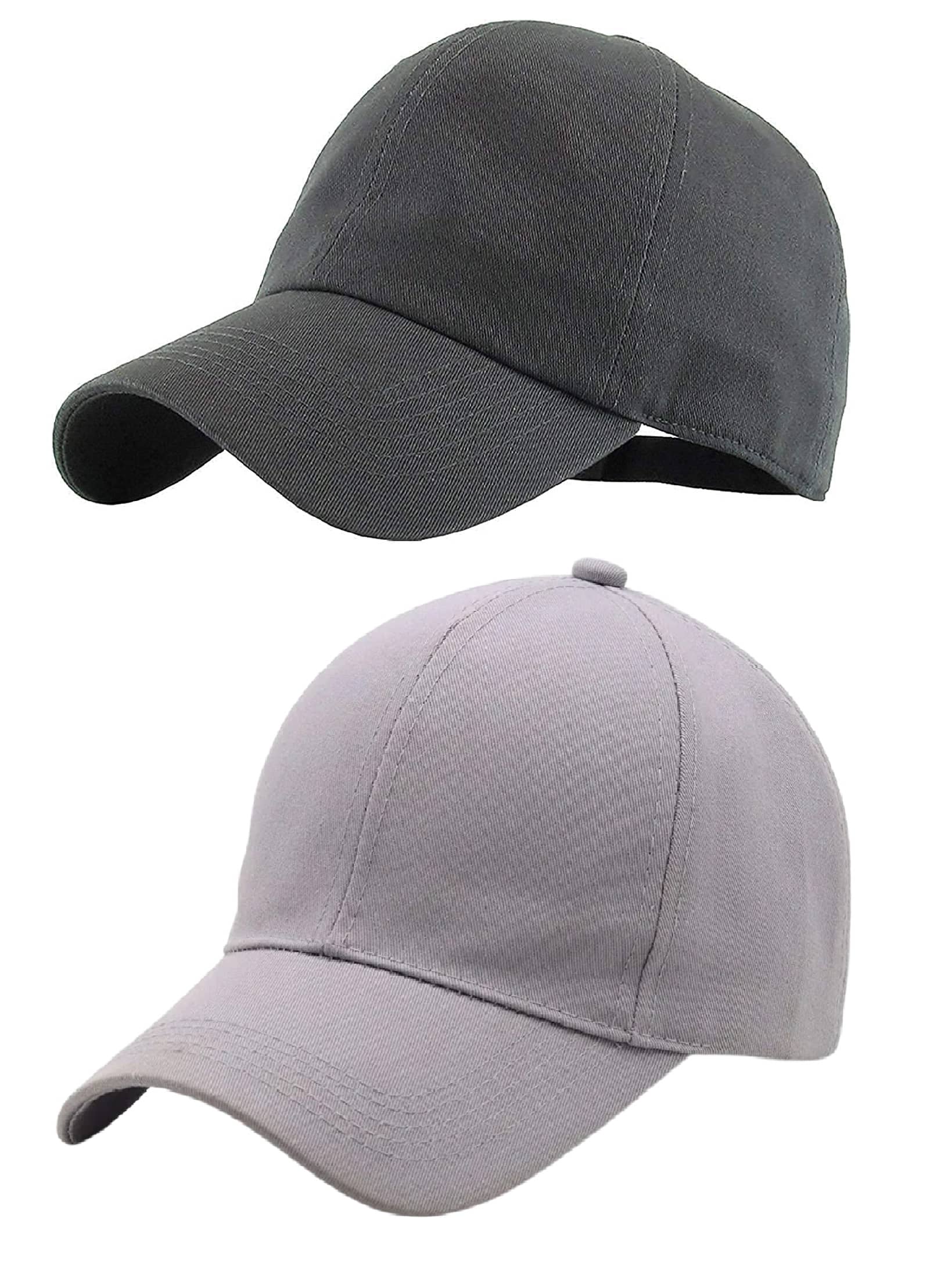 Zacharias - 100% Cotton Gray Men's Cap ( Pack of 2 )