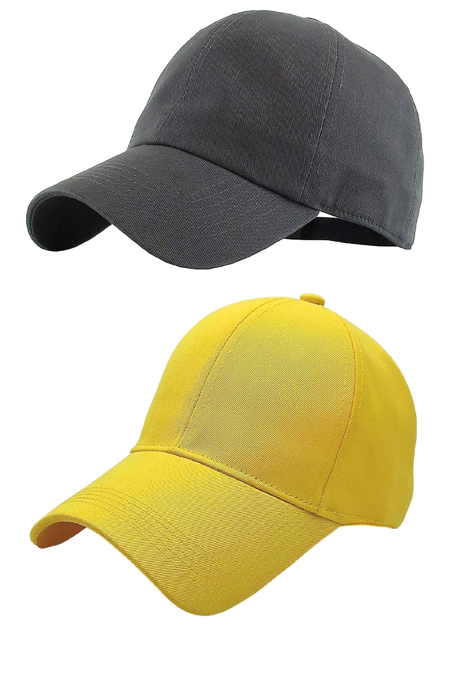 Zacharias - 100% Cotton Gray Men's Cap ( Pack of 2 )