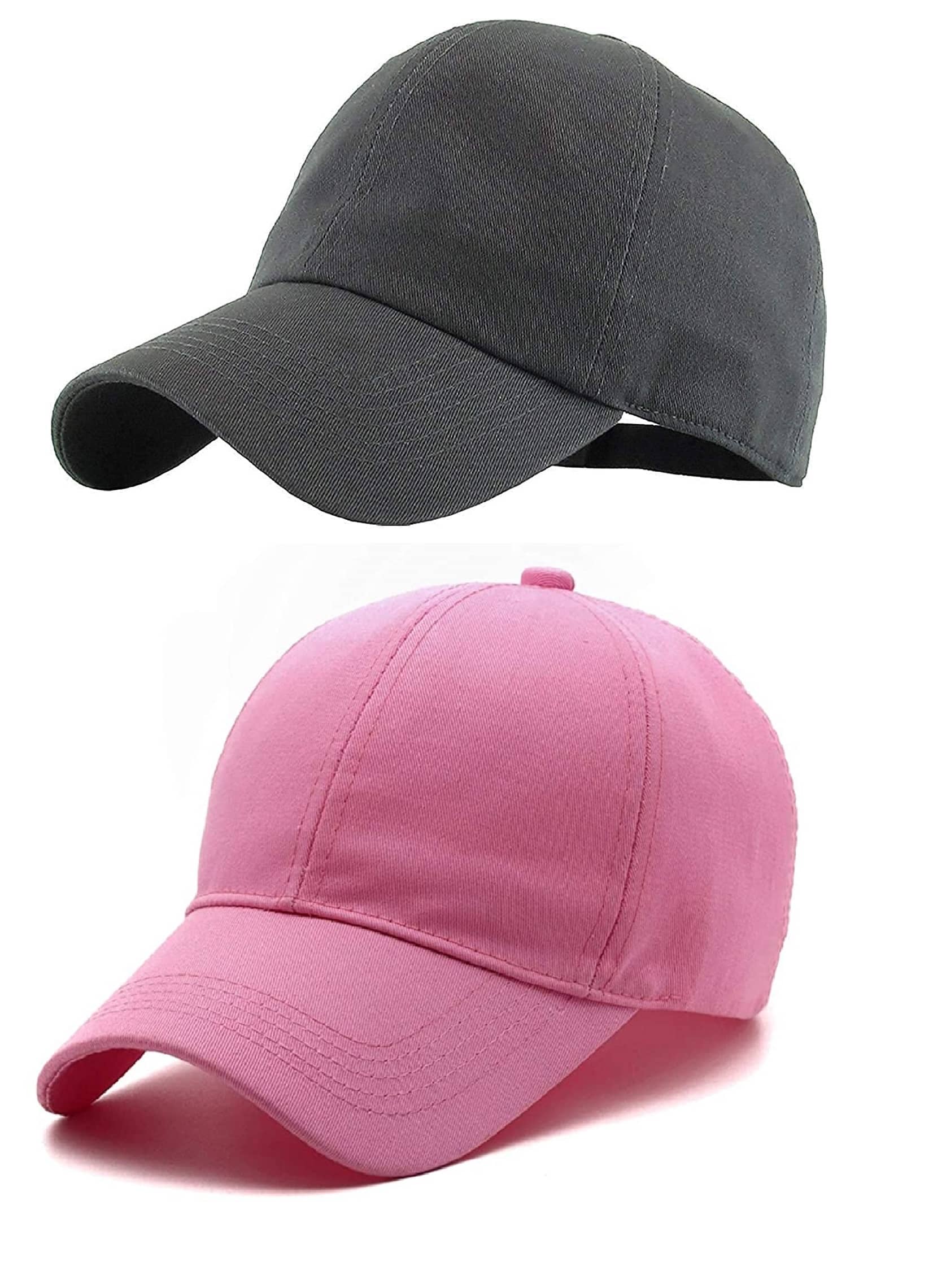 Zacharias - 100% Cotton Gray Men's Cap ( Pack of 2 )
