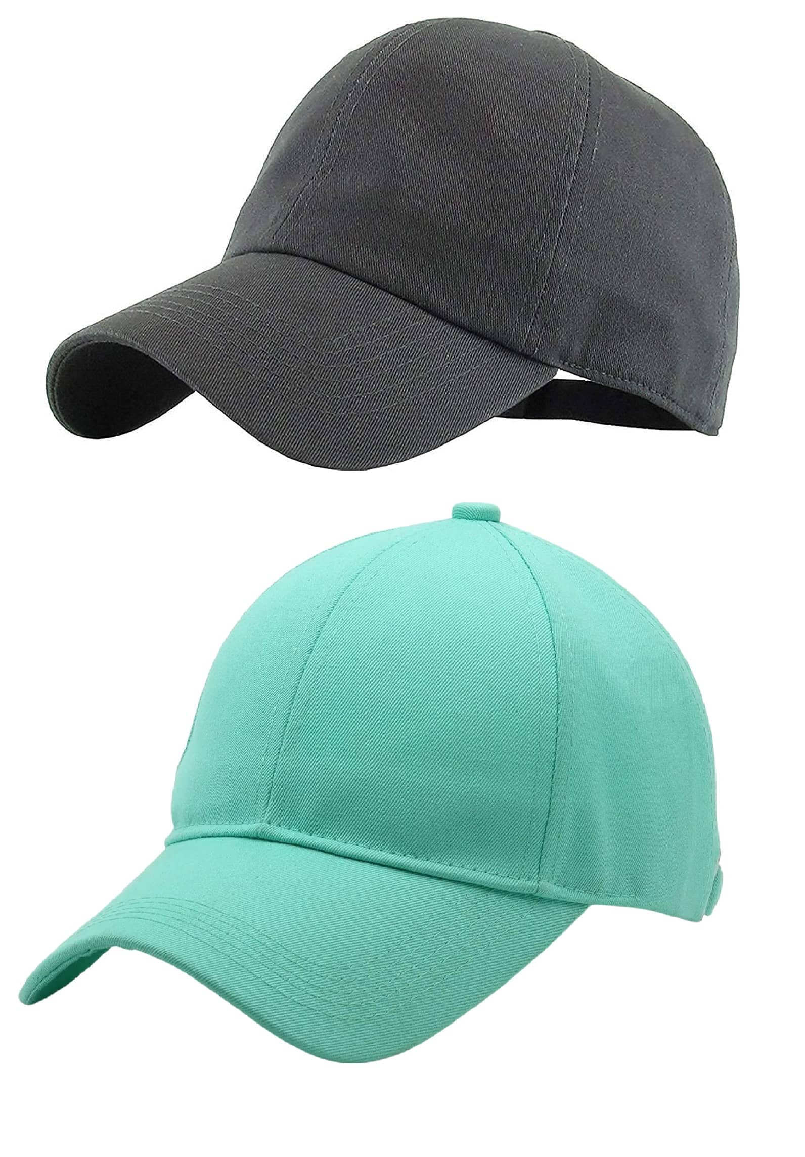 Zacharias - 100% Cotton Gray Men's Cap ( Pack of 2 )