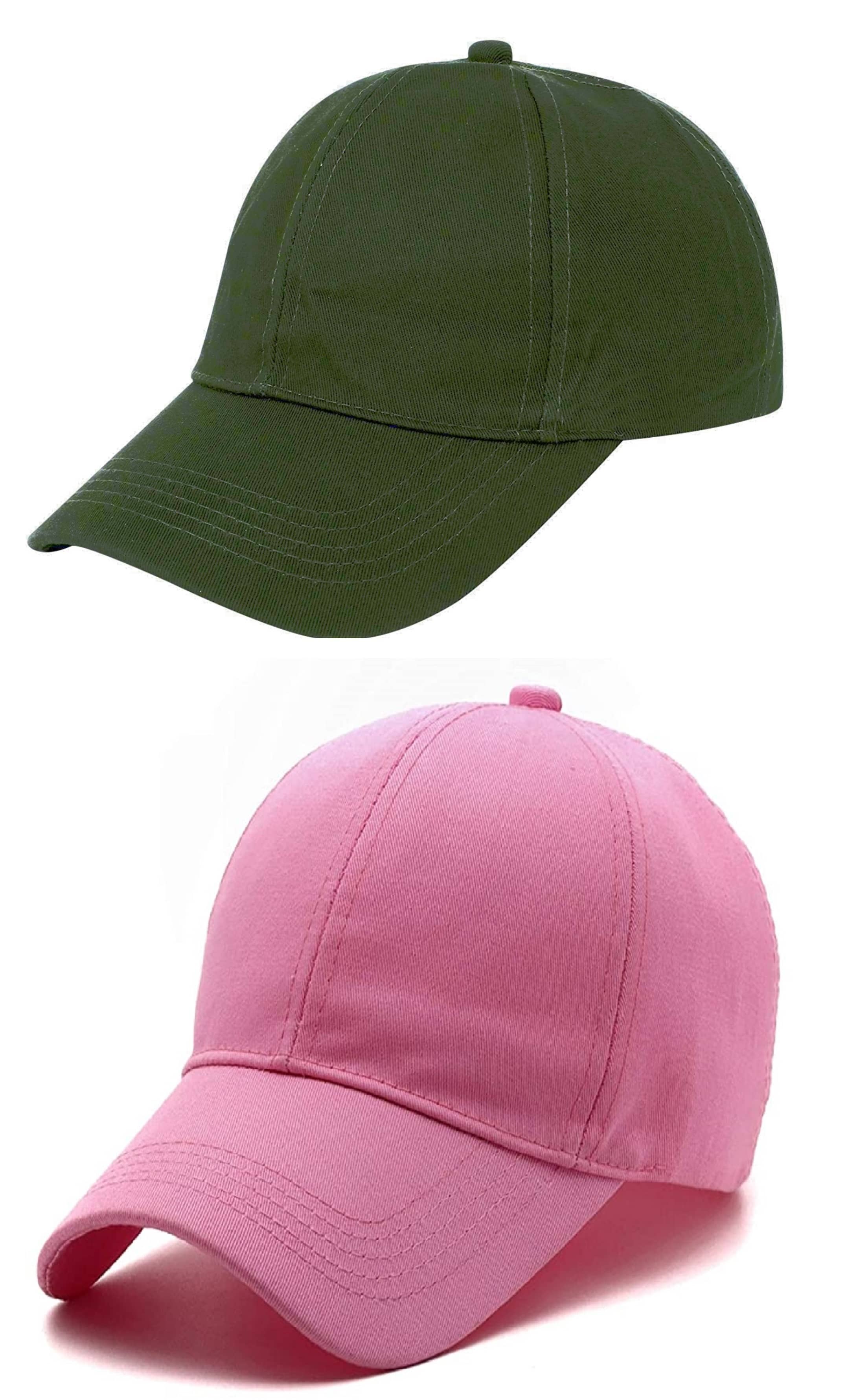 Zacharias - 100% Cotton Green Men's Cap ( Pack of 2 )