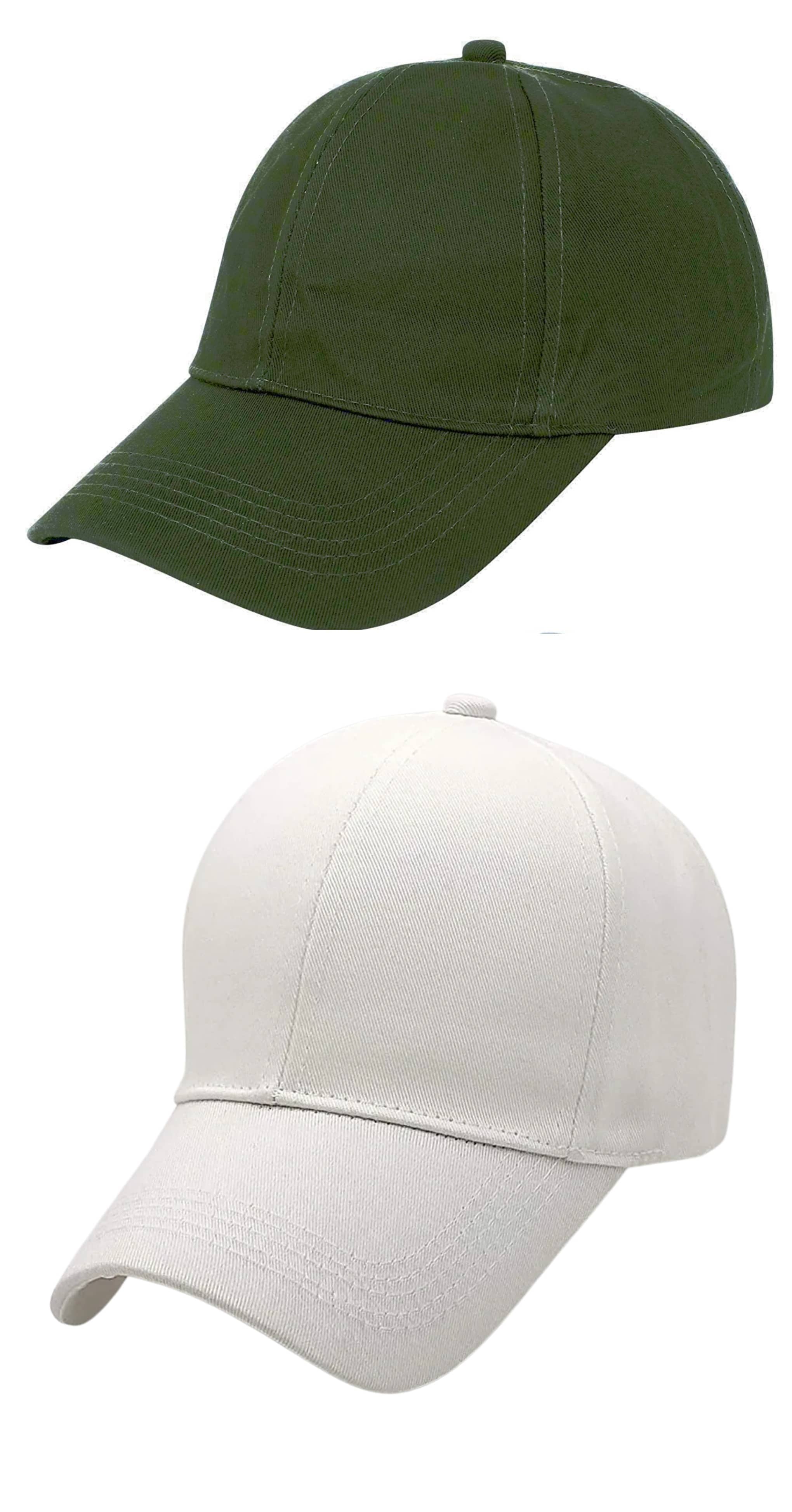 Zacharias - 100% Cotton Green Men's Cap ( Pack of 2 )