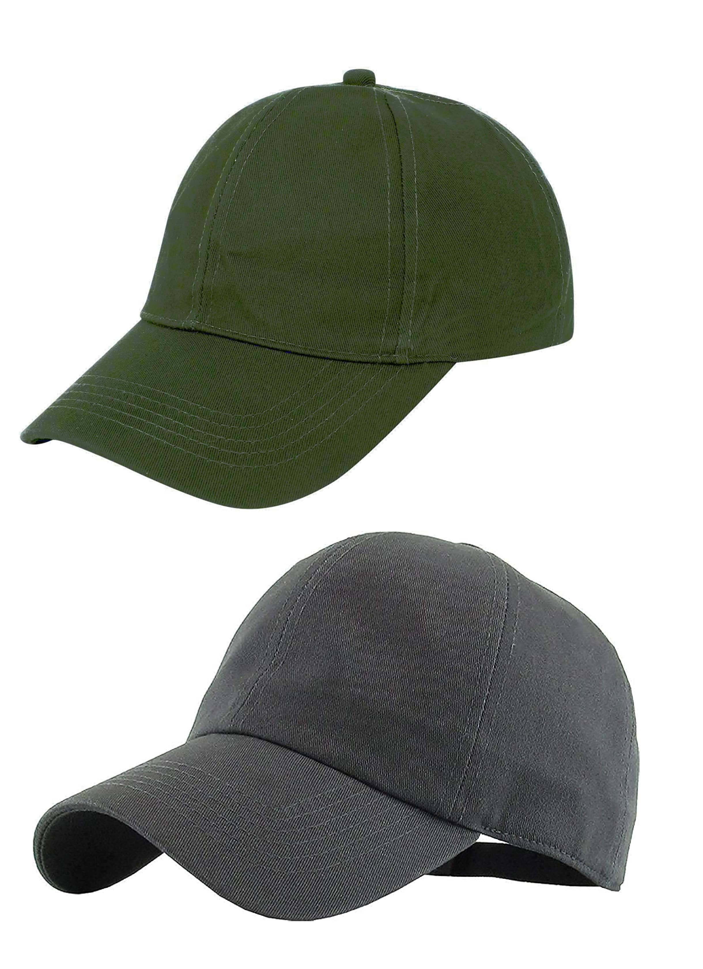 Zacharias - 100% Cotton Green Men's Cap ( Pack of 2 )