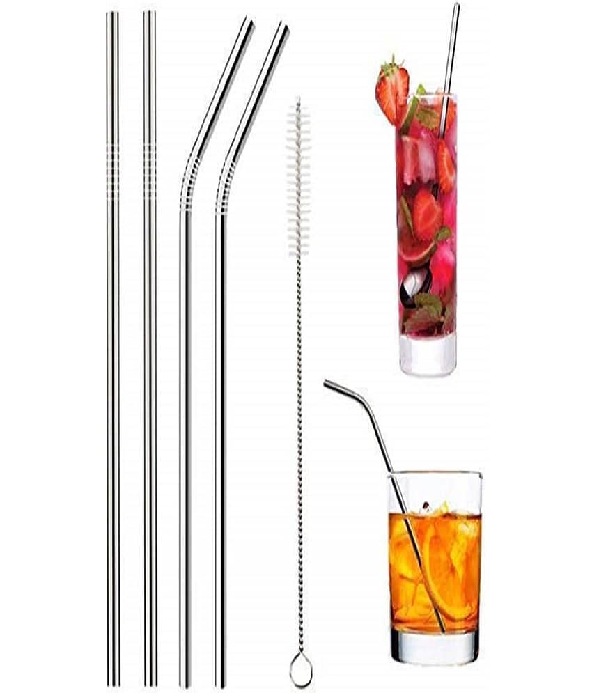 smart packaging Stainless Steel Silver Straws - Cookware | Buy online on ZillyBuy
