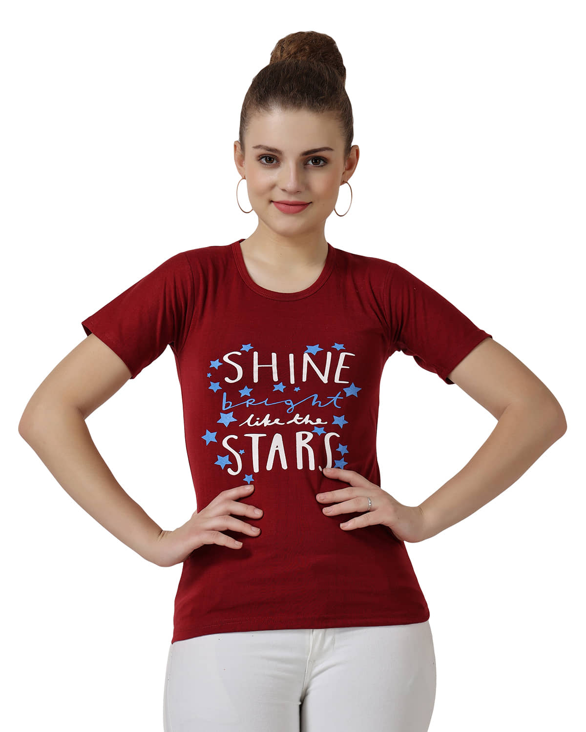 Affair - Maroon Cotton Blend Regular Women's T-Shirt ( Pack of 1 )
