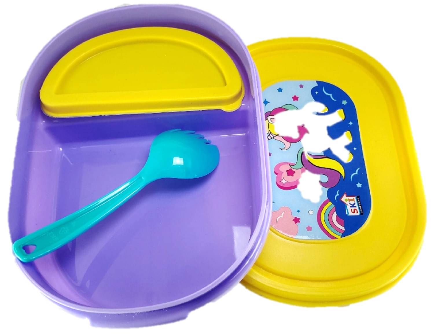 DS1 - Plastic Multicolor Lunch Box ( Pack of 1 ) DS1 - Plastic Multicolor Lunch Box ( Pack of 1 )