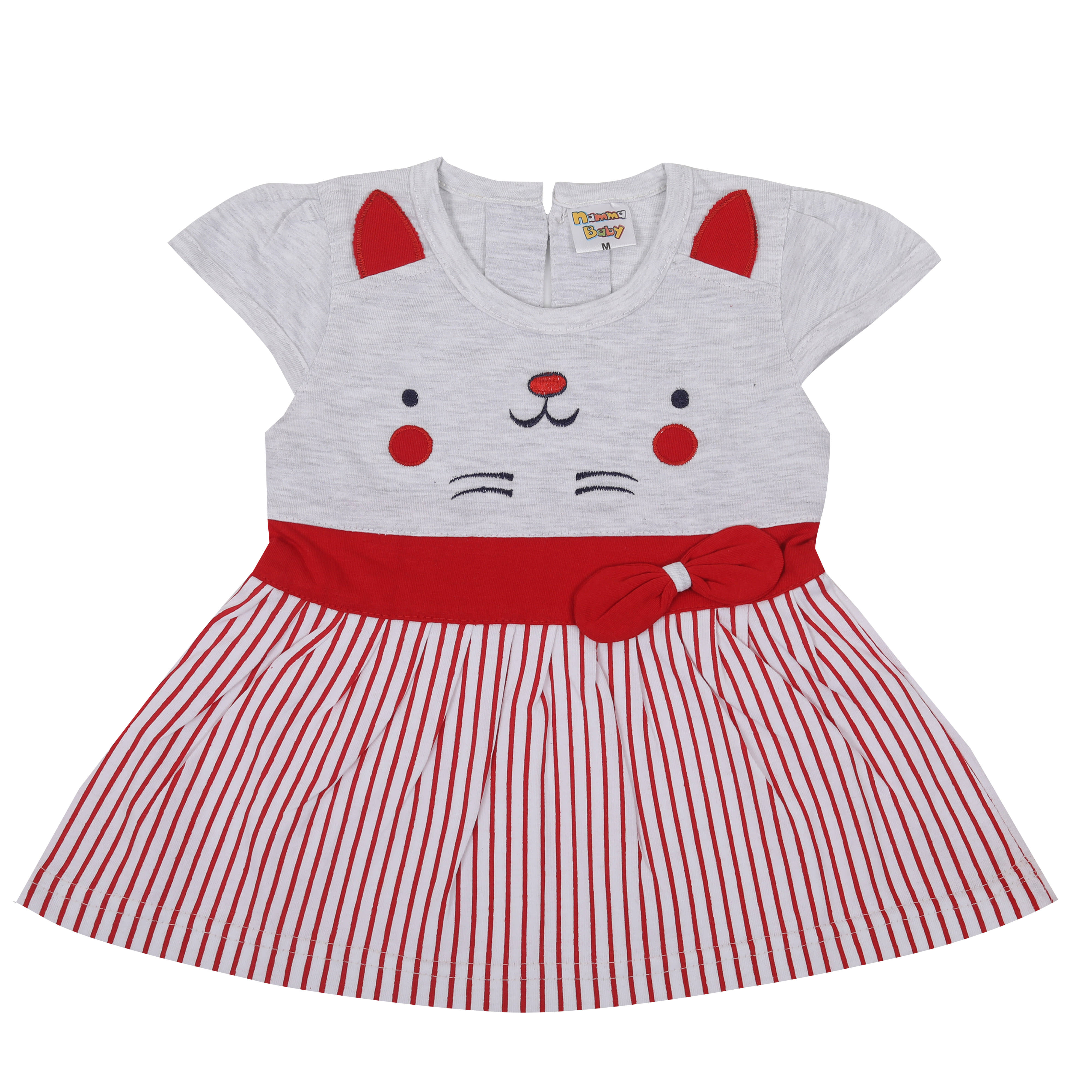 NammaBaby Pack of 1 Baby Girls Cotton Blend Frock ( Red )