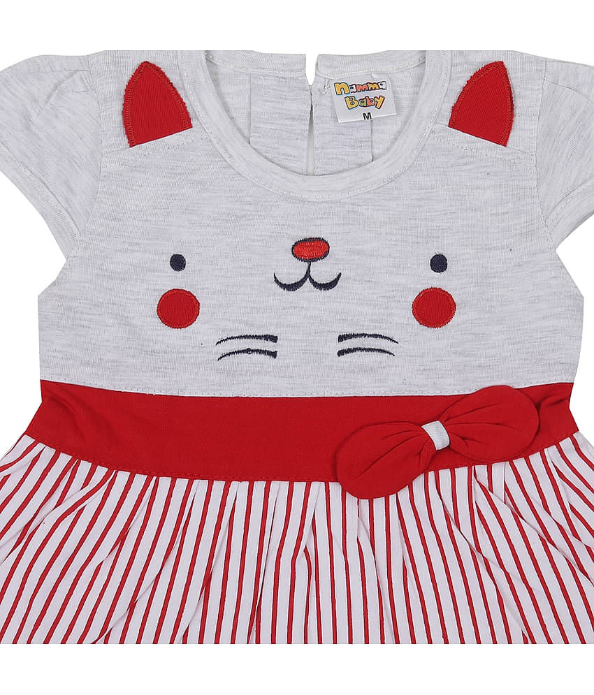 NammaBaby Pack of 1 Baby Girls Cotton Blend Frock ( Red )