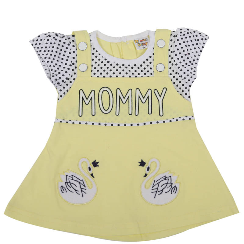    			NammaBaby Pack of 1 Baby Girls Cotton Blend Frock ( Yellow )