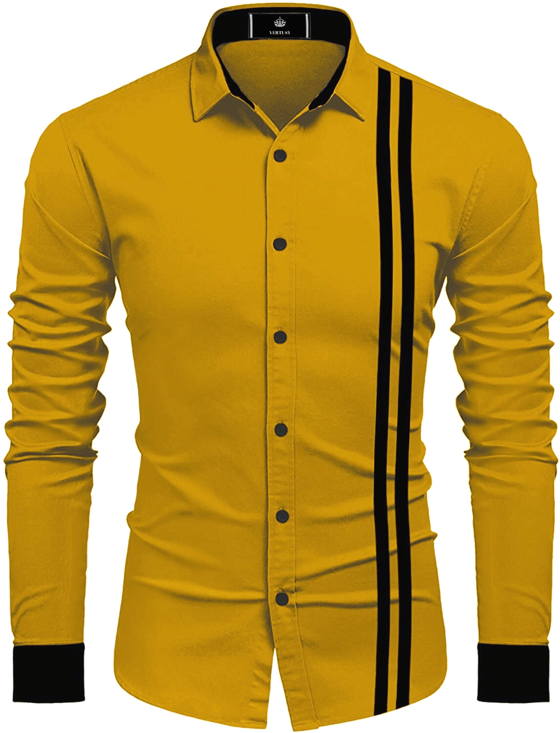     			VERTUSY - Cotton Blend Regular Fit Yellow Men's Casual Shirt ( Pack of 1 )