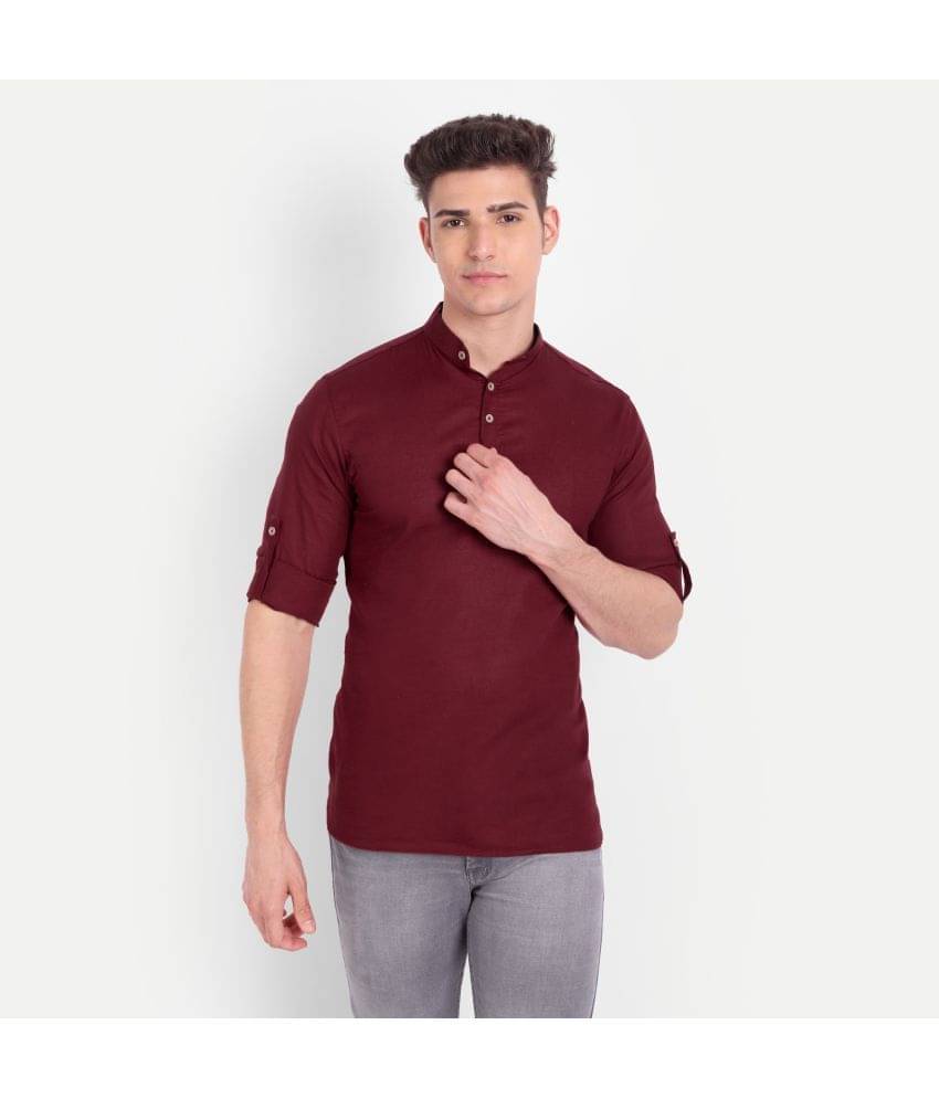     			Vida Loca - Maroon Cotton Slim Fit Men's Casual Shirt ( Pack of 1 )