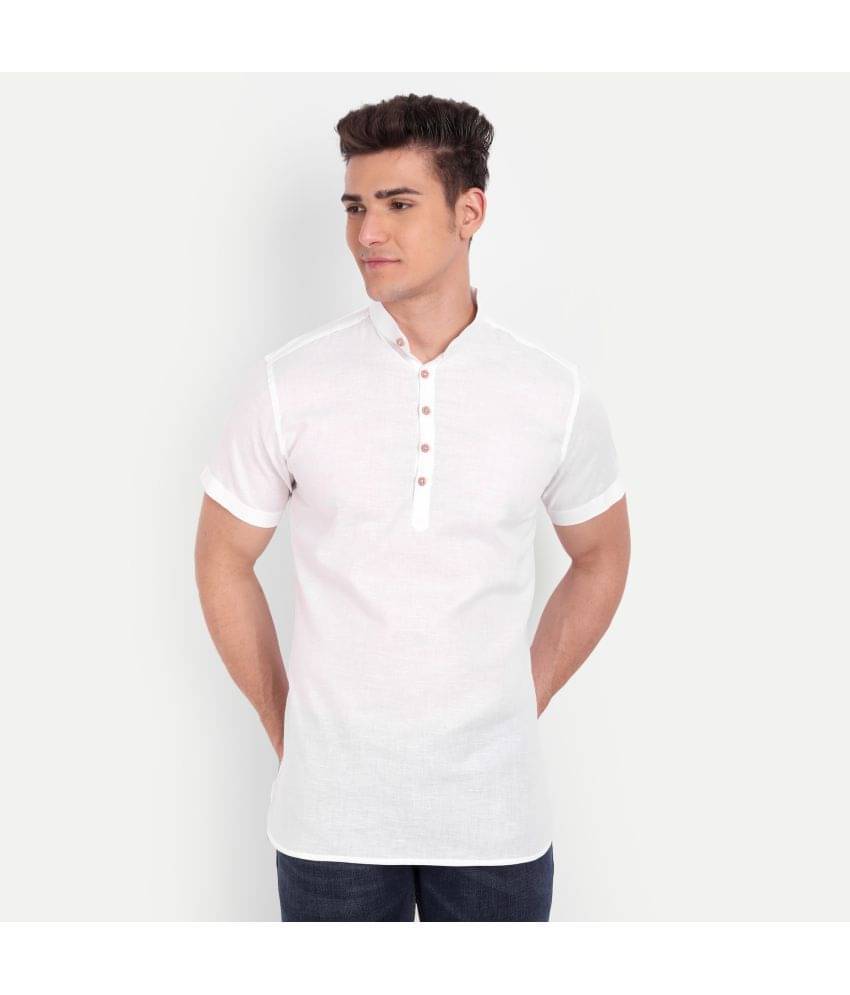 Vida Loca - White Cotton Slim Fit Men's Casual Shirt (Pack of 1 ) Vida Loca - White Cotton Slim Fit Men's Casual Shirt (Pack of 1 )