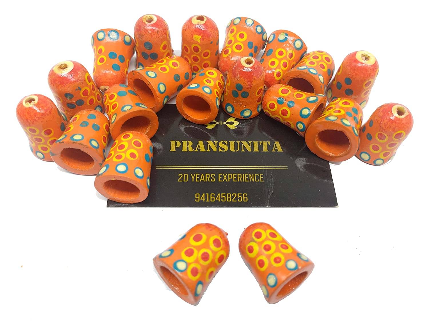     			PRANSUNITA Wooden Bells Beads (2.5 cm) Used for Art and Crafts, Dresses, Beading, Pendant Jewellery Making, DIY Crafts & School Project etc. Pack of 20