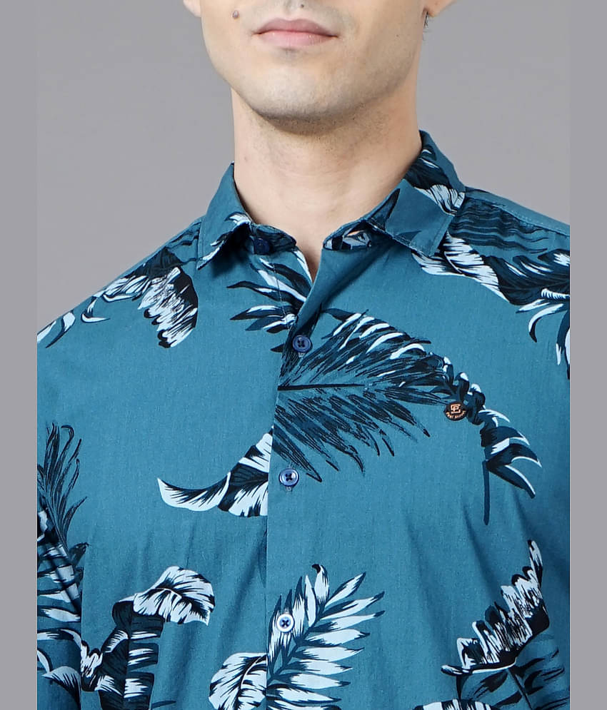 Paul Street - Blue Cotton Blend Slim Fit Men's Casual Shirt ( Pack of 1 )