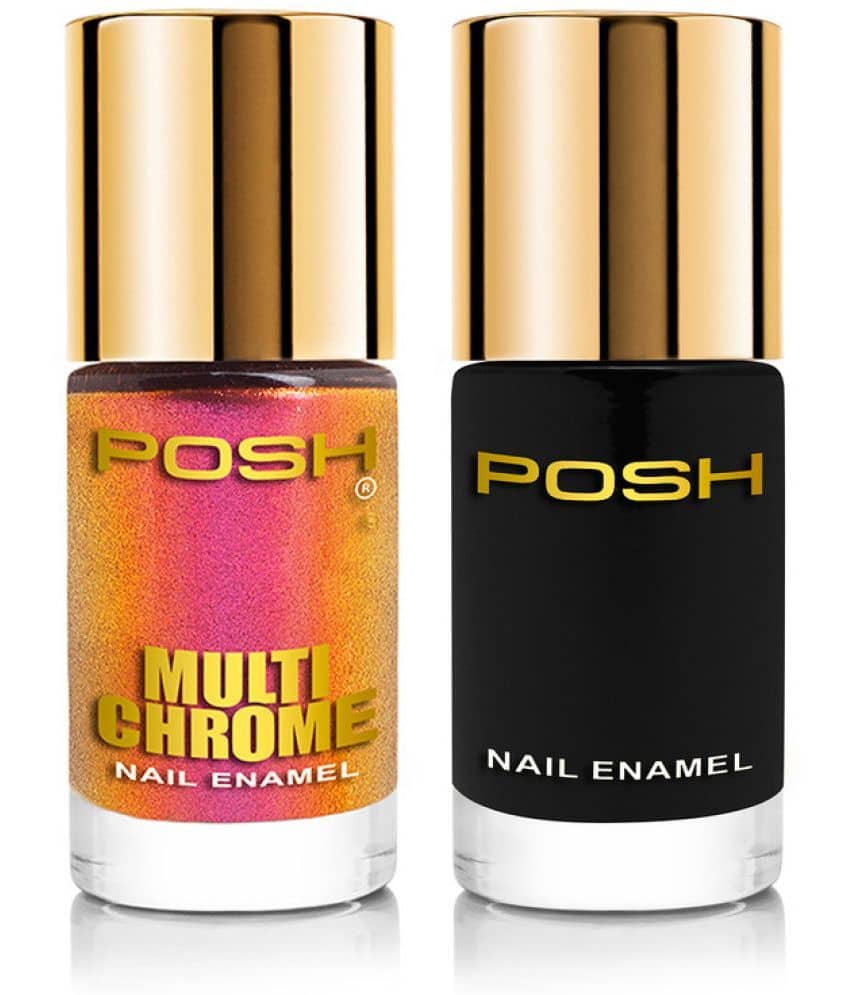 Posh - Multi Glossy Nail Polish ( Pack of 2 )