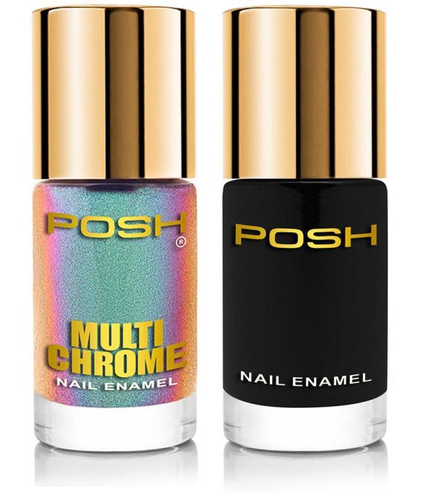     			Posh - Multicolor Glossy Nail Polish ( Pack of 2 )