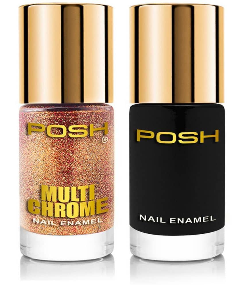 Posh - Multicolor Glossy Nail Polish ( Pack of 2 )