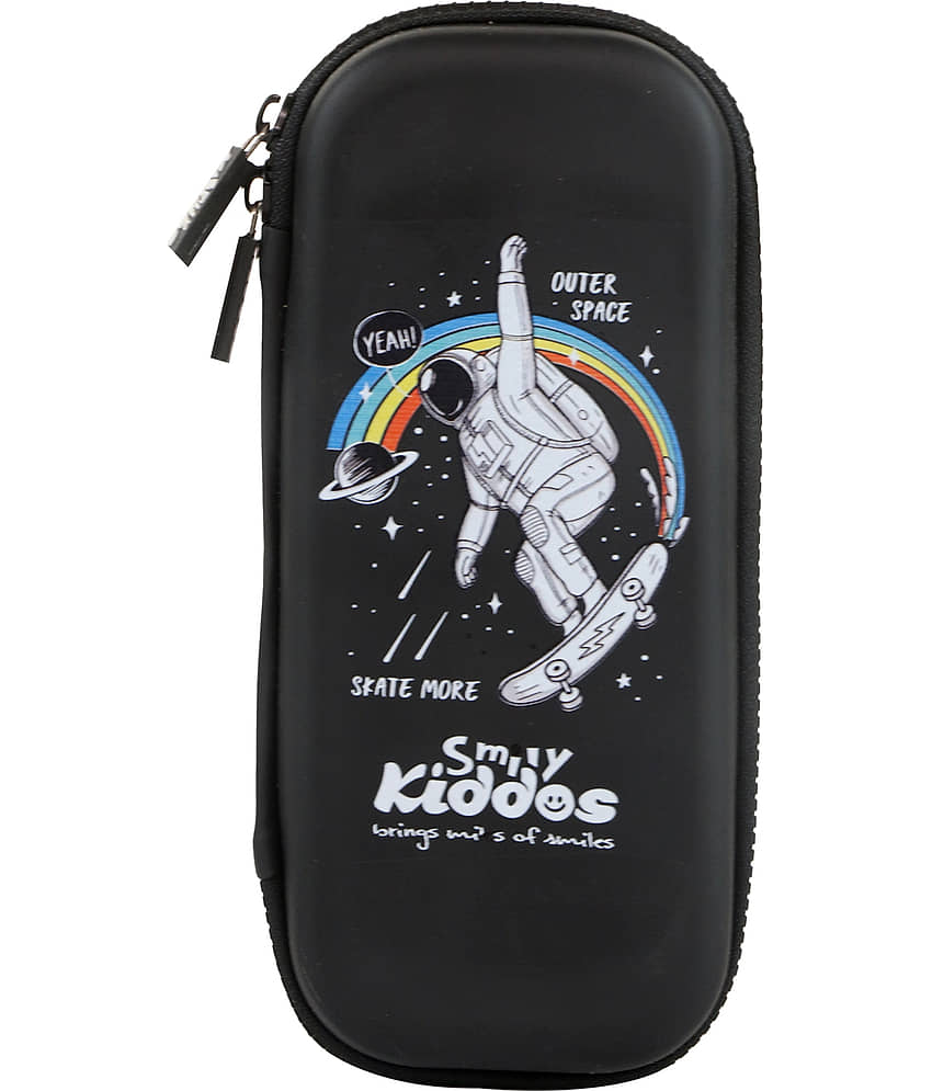Smily Kiddos Small Pencil case - astronaut theme black - Stationery | Buy online on ZillyBuy