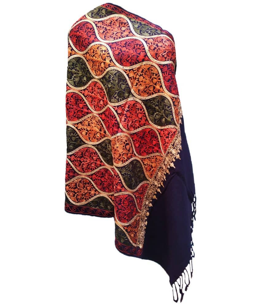 Soul Essence - Navy Blue Woollen Women's Stole ( Pack of 1 ) - Dupattas & Shawls | Buy online on ZillyBuy