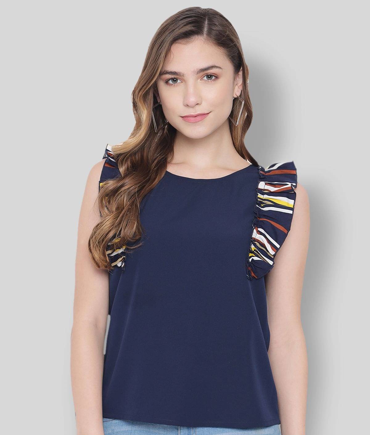 ALL WAYS YOU Women's Polyester Regular Top ( Blue ) ALL WAYS YOU Women's Polyester Regular Top ( Blue )