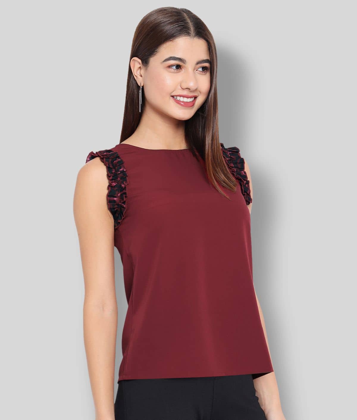 ALL WAYS YOU Women's Polyester Regular Top ( Maroon )