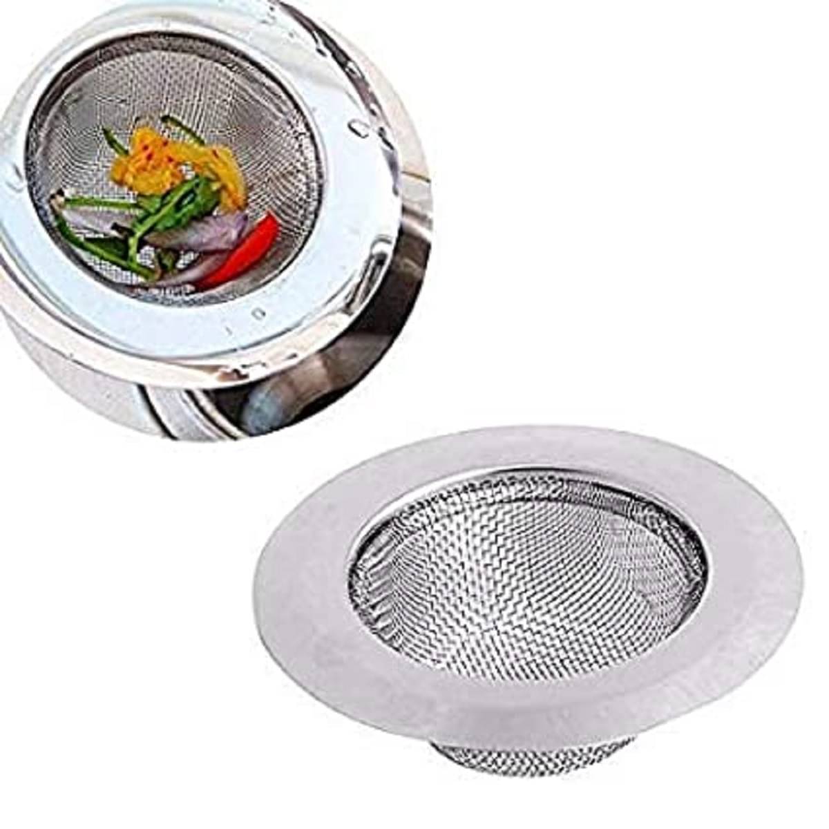     			Mukta Enterprise Stainless Steel Sink Strainer Kitchen Drain Basin Basket Filter Stopper Drainer/Jali
