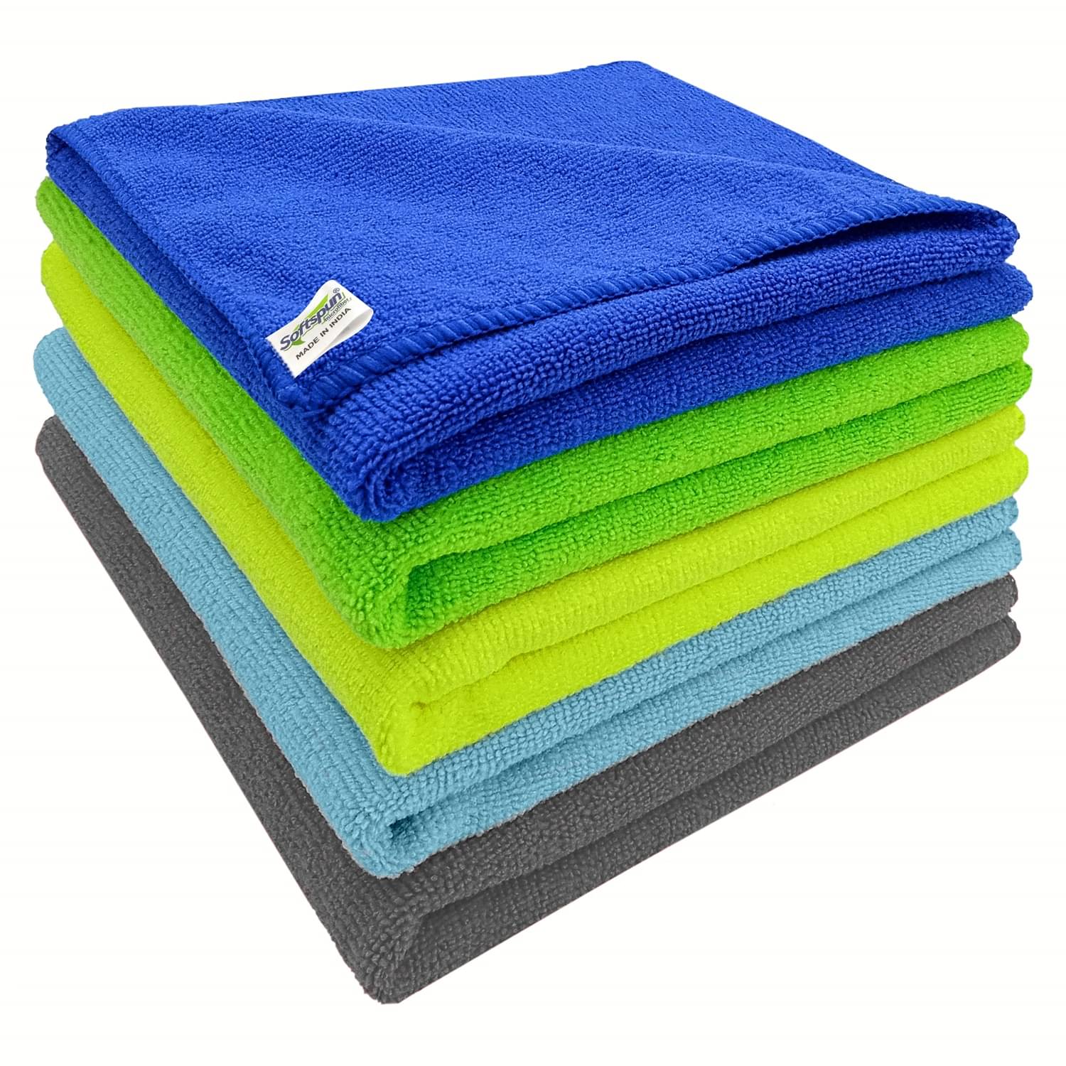 SOFTSPUN - Multicolor Microfiber Cloth For Automobile ( Pack of 5 ) SOFTSPUN - Multicolor Microfiber Cloth For Automobile ( Pack of 5 )