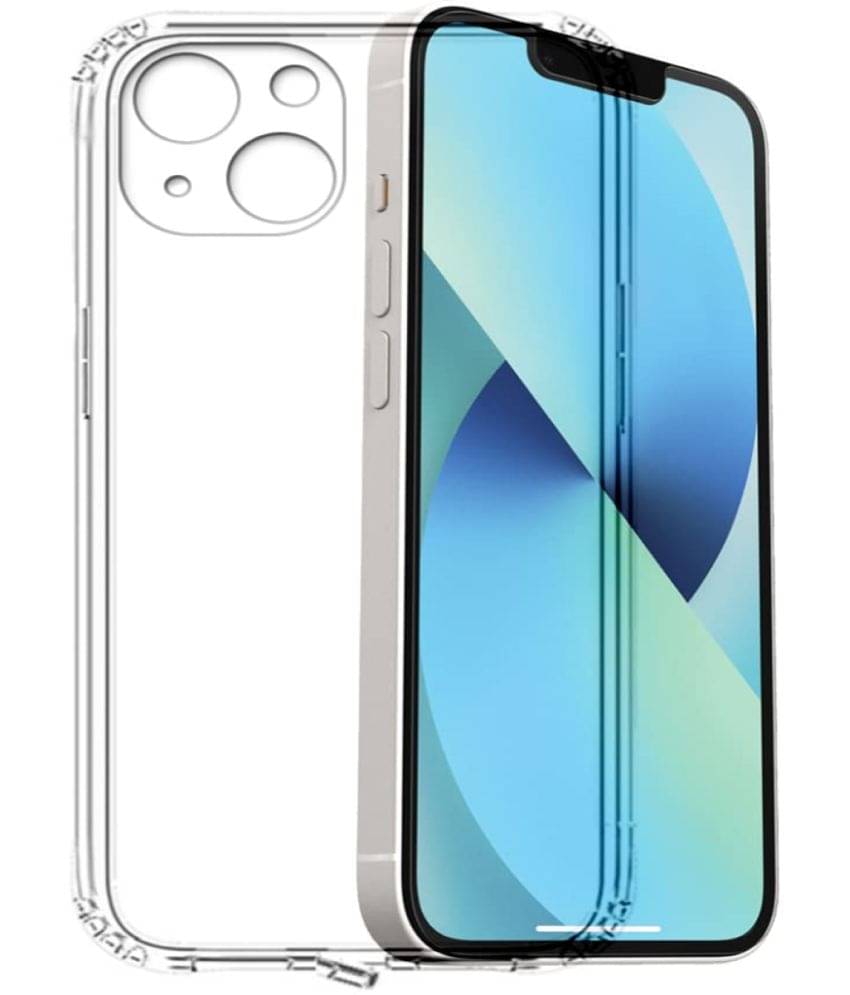     			Case Vault Covers - Transparent Silicon Soft cases Compatible For iPhone 13 Mini ( Pack of 1 )