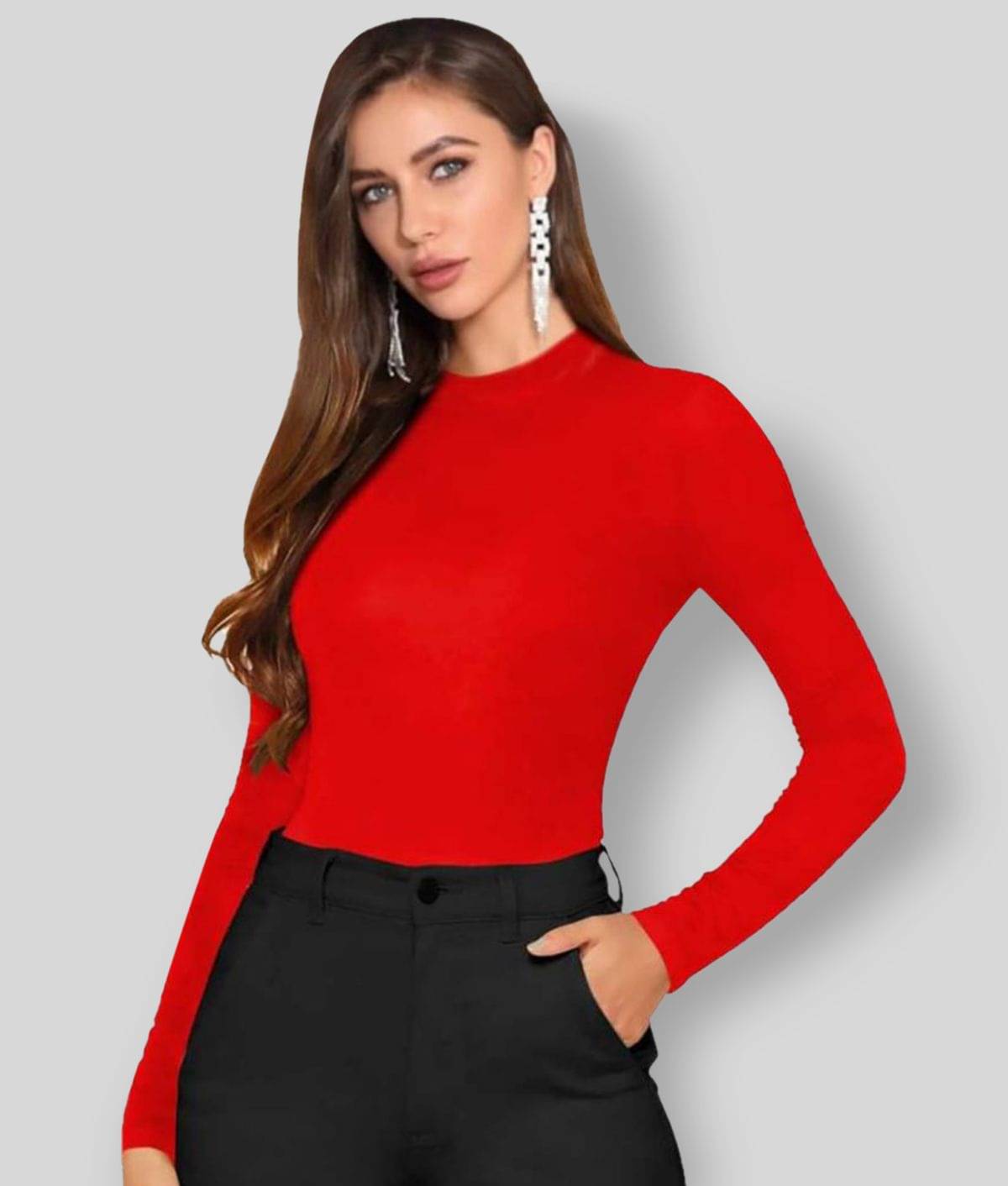     			Dream Beauty Fashion Women's Cotton Blend Regular Top ( Red )