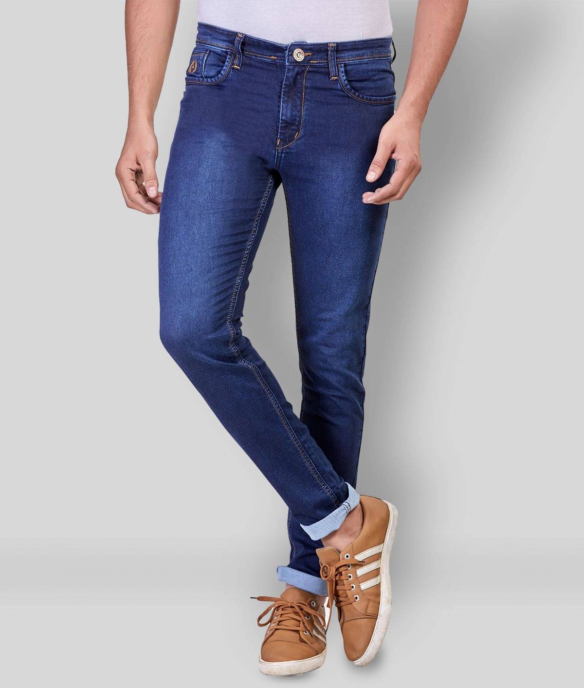 HJ HASASI - Blue 100% Cotton Regular Fit Men's Jeans ( Pack of 1 ) HJ HASASI - Blue 100% Cotton Regular Fit Men's Jeans ( Pack of 1 )