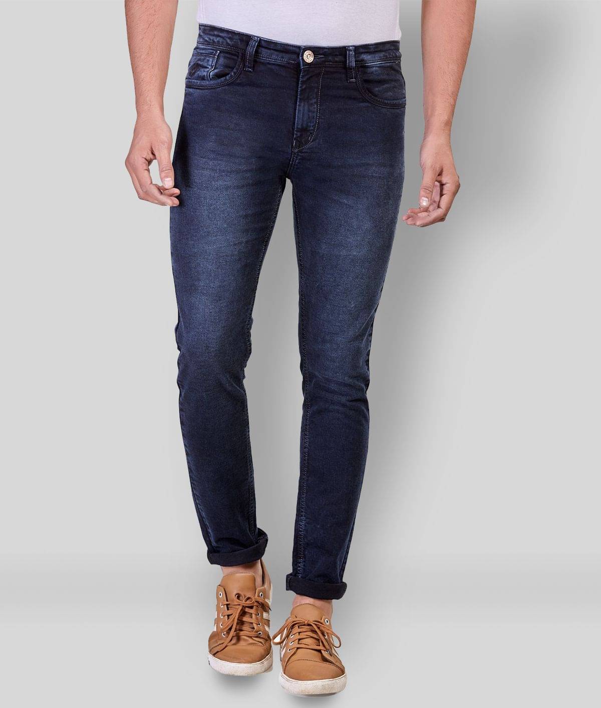     			HJ HASASI - Navy Blue 100% Cotton Regular Fit Men's Jeans ( Pack of 1 )