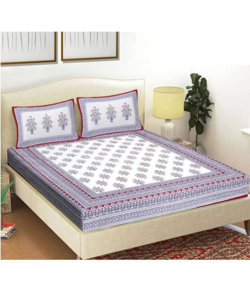 Frionkandy 100% Cotton Double Bedsheet ( Red ) Frionkandy 100% Cotton Double Bedsheet ( Red )
