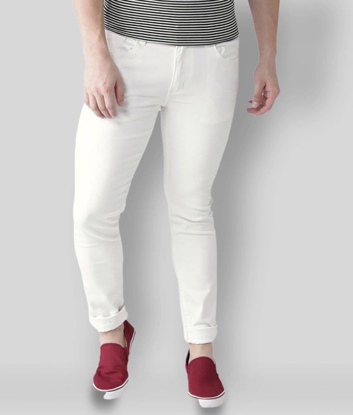     			Lawson Slim Fit Solid Men's Jeans - White ( Pack of 1 )