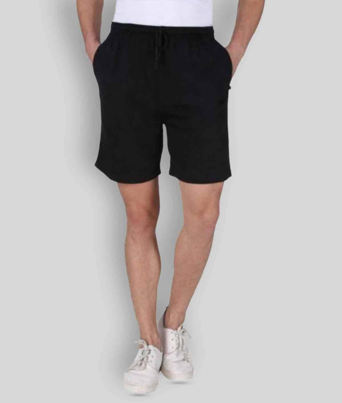 Neo Garments - Black Cotton Men's Shorts ( Pack of 1 ) - Shorts | Buy online on ZillyBuy