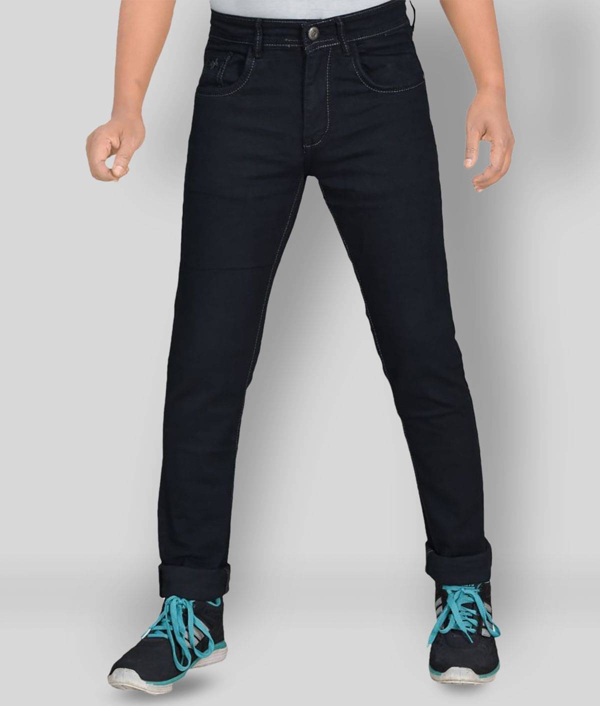 plounge - Black Denim Slim Fit Men's Jeans ( Pack of 1 ) plounge - Black Denim Slim Fit Men's Jeans ( Pack of 1 )