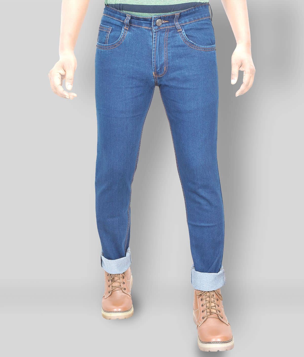 plounge - Light Blue Denim Regular Fit Men's Jeans ( Pack of 1 ) - Jeans | Buy online on ZillyBuy