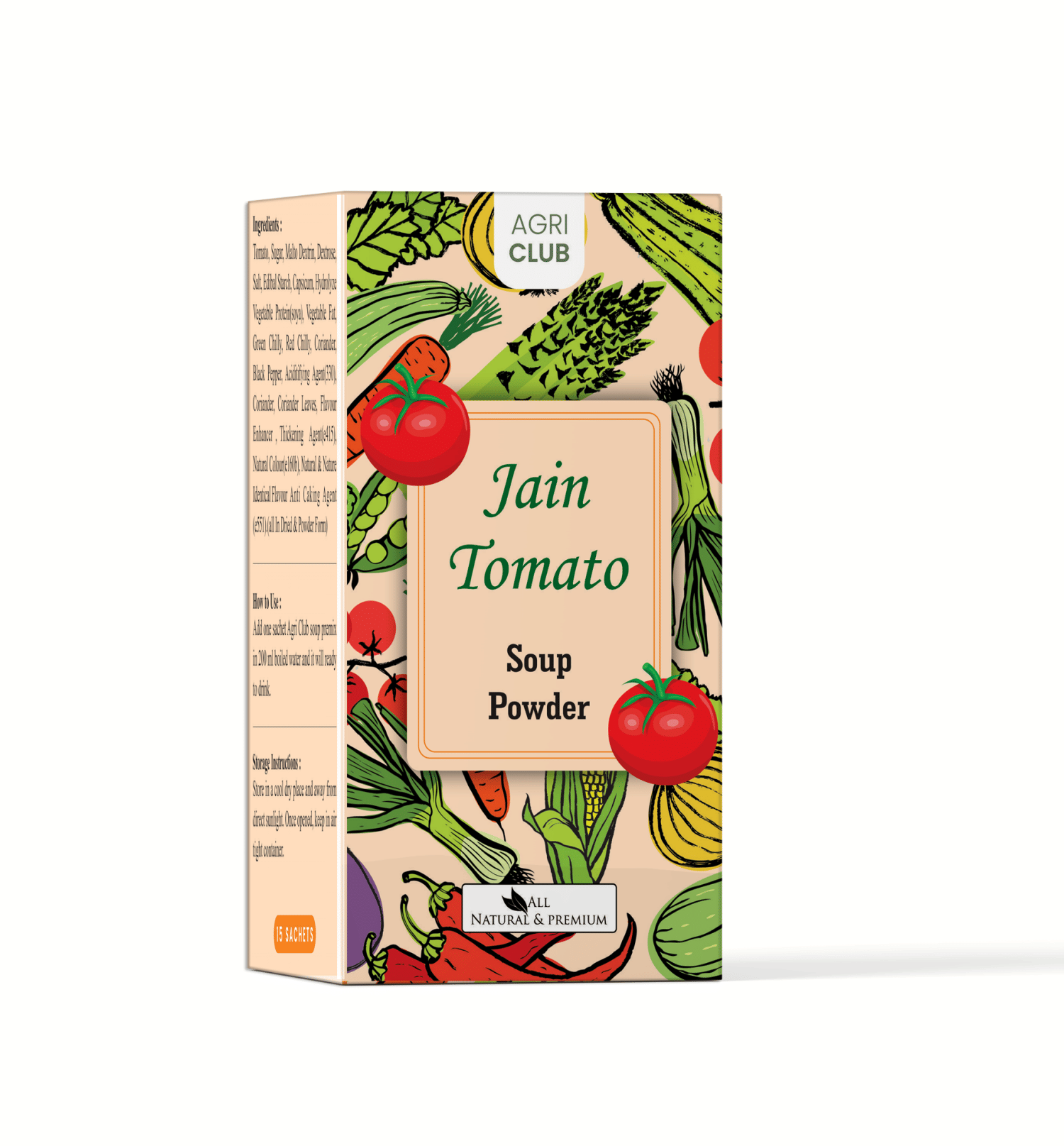 Agri Club Jain Tomato Soup Powder Instant Mix 15 pouch Agri Club Jain Tomato Soup Powder Instant Mix 15 pouch